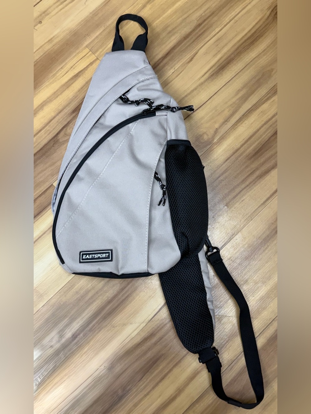 EASTSPORT Light Gray Sling Crossbody with Black Trim - Approx 16x11